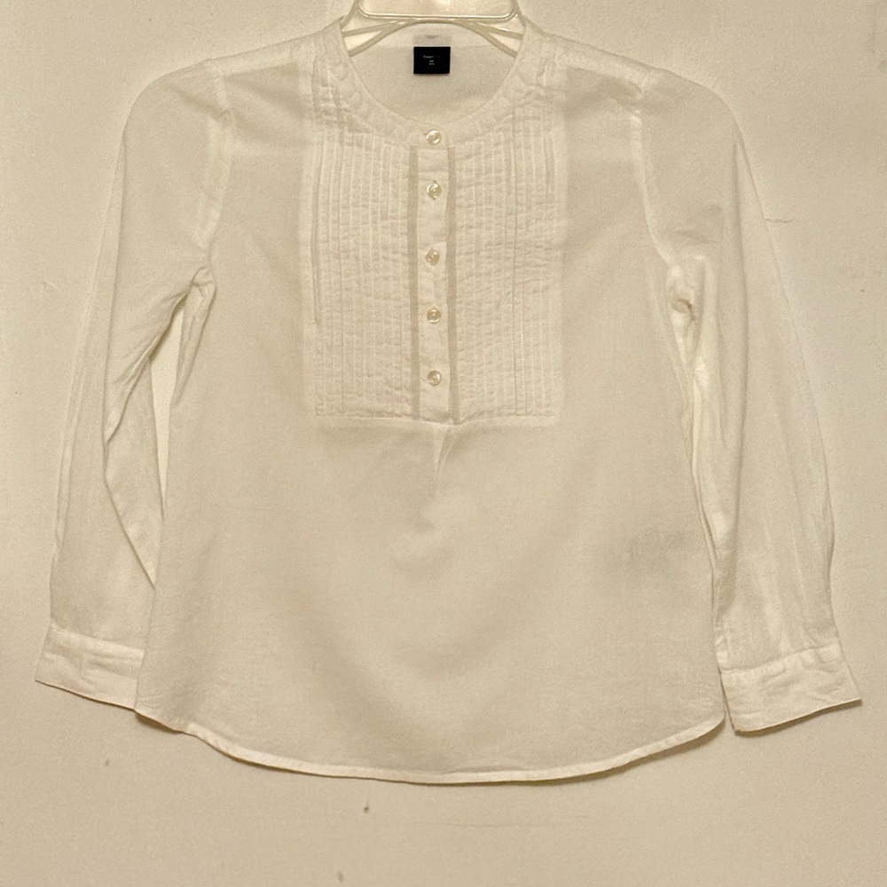 GAP Kids White Pleated Shirt